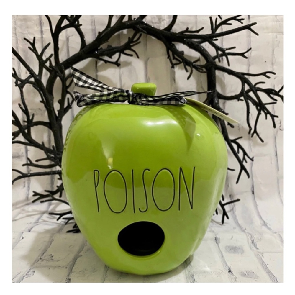 NEW Rae Dunn Green Poison Apple Birdhouse 🍏